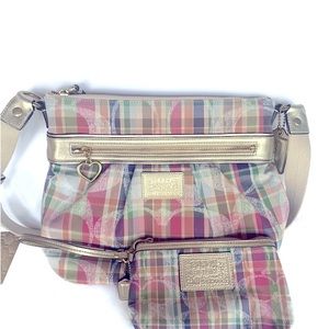 *Like New* COACH Plaid Handbag+ Wristlet